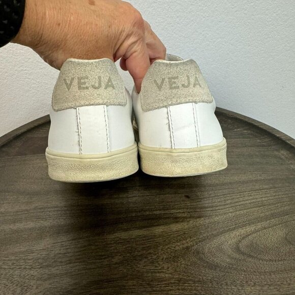 Veja Esplar Women's‎ White Low Top Lace Front Leather Sneaker Shoe US 6 EU 37 - Picture 6 of 14